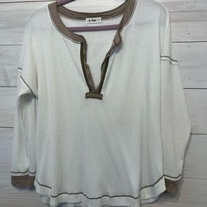 Oversized Waffle-Knit Shirt